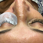 Before and After Lash Extension Client